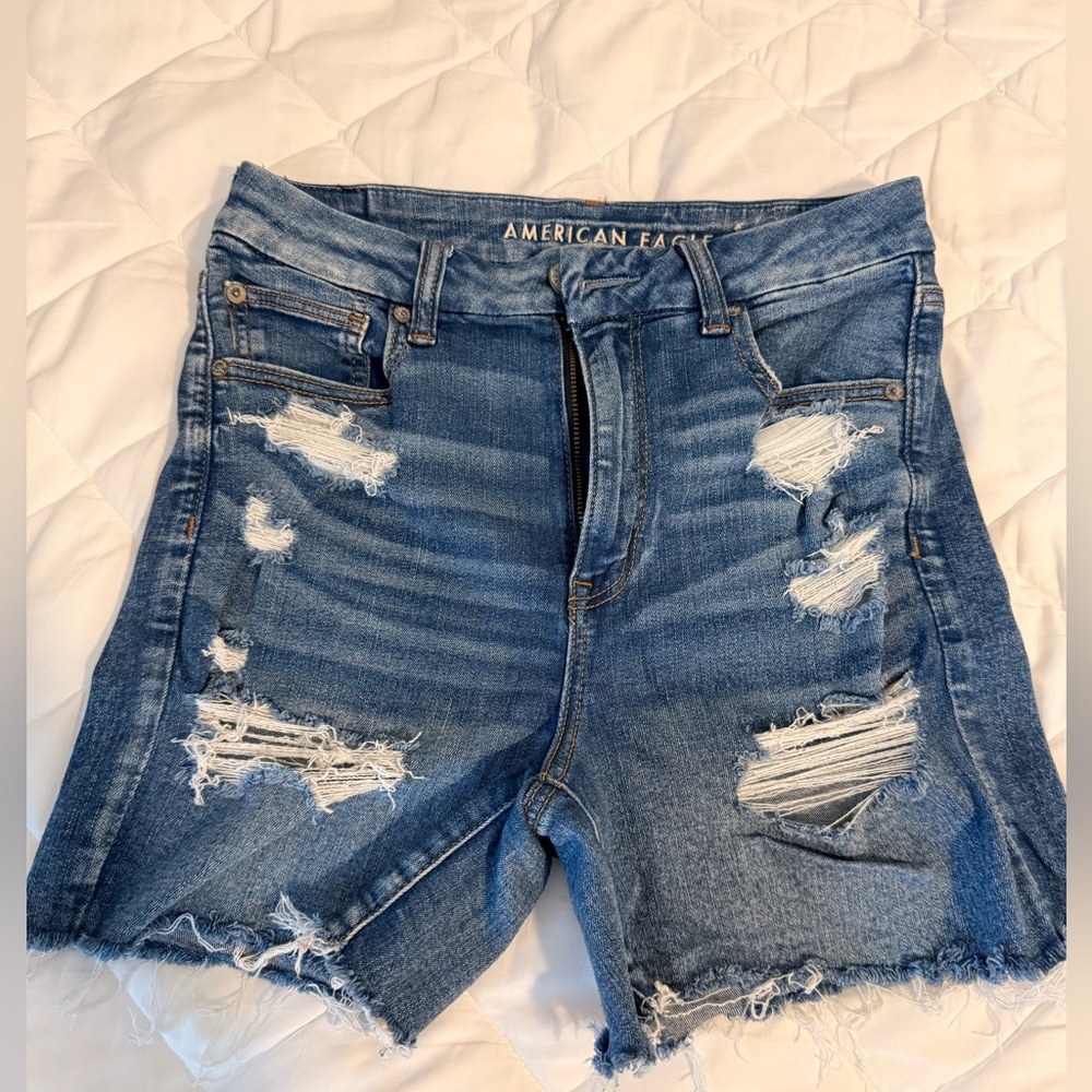 American Eagle Next Level Stretch High Waisted Jean Shorts Size 8